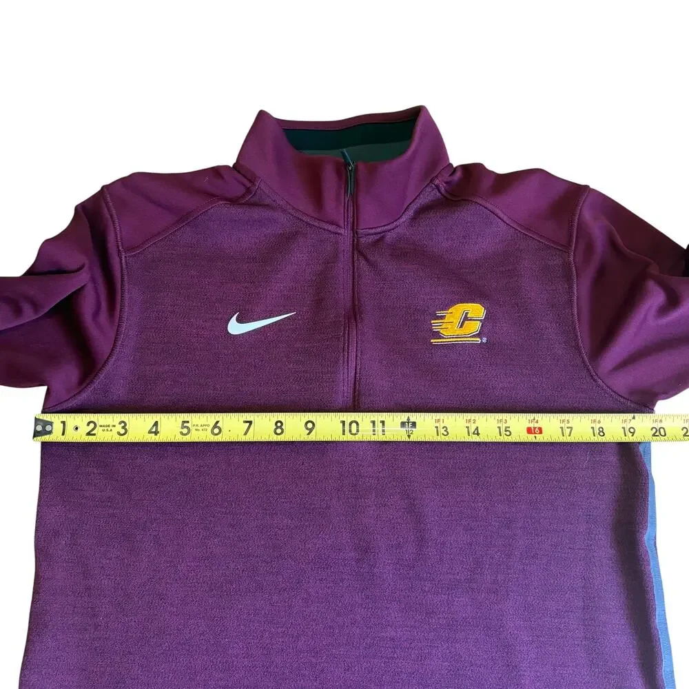 Central Michigan Chippewas Nike‎ Dri-Fit Men's Quarter 1/4 Zip Sweatshirt Small